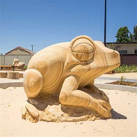 SANDSTONE SCULPTURE frog